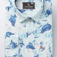 Valbone Men’s Digital Print Blue Leafs Printed Regular Fit Casual Shirt Full Sleeves