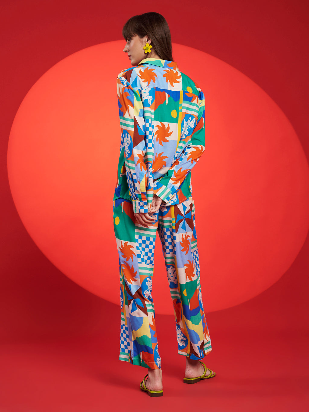 Multicolor Graphic Print Co-Ord Set