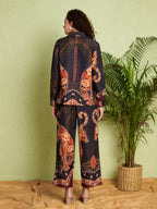 Women's Abstract Floral Print Co-Ord Set