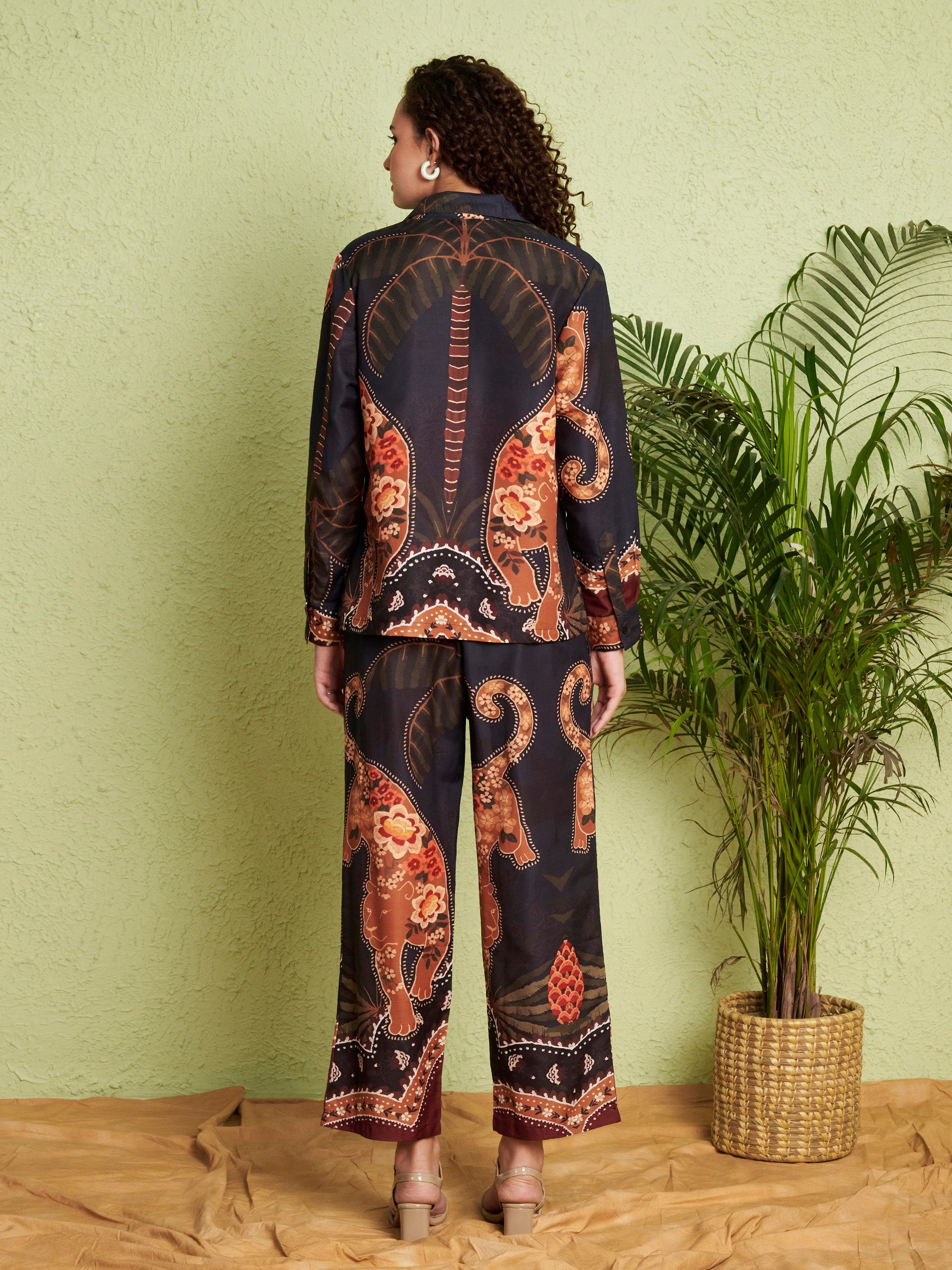 Women's Abstract Floral Print Co-Ord Set