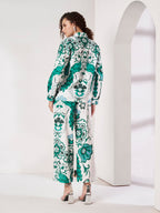 Women's Abstract Floral Print Co-Ord Set