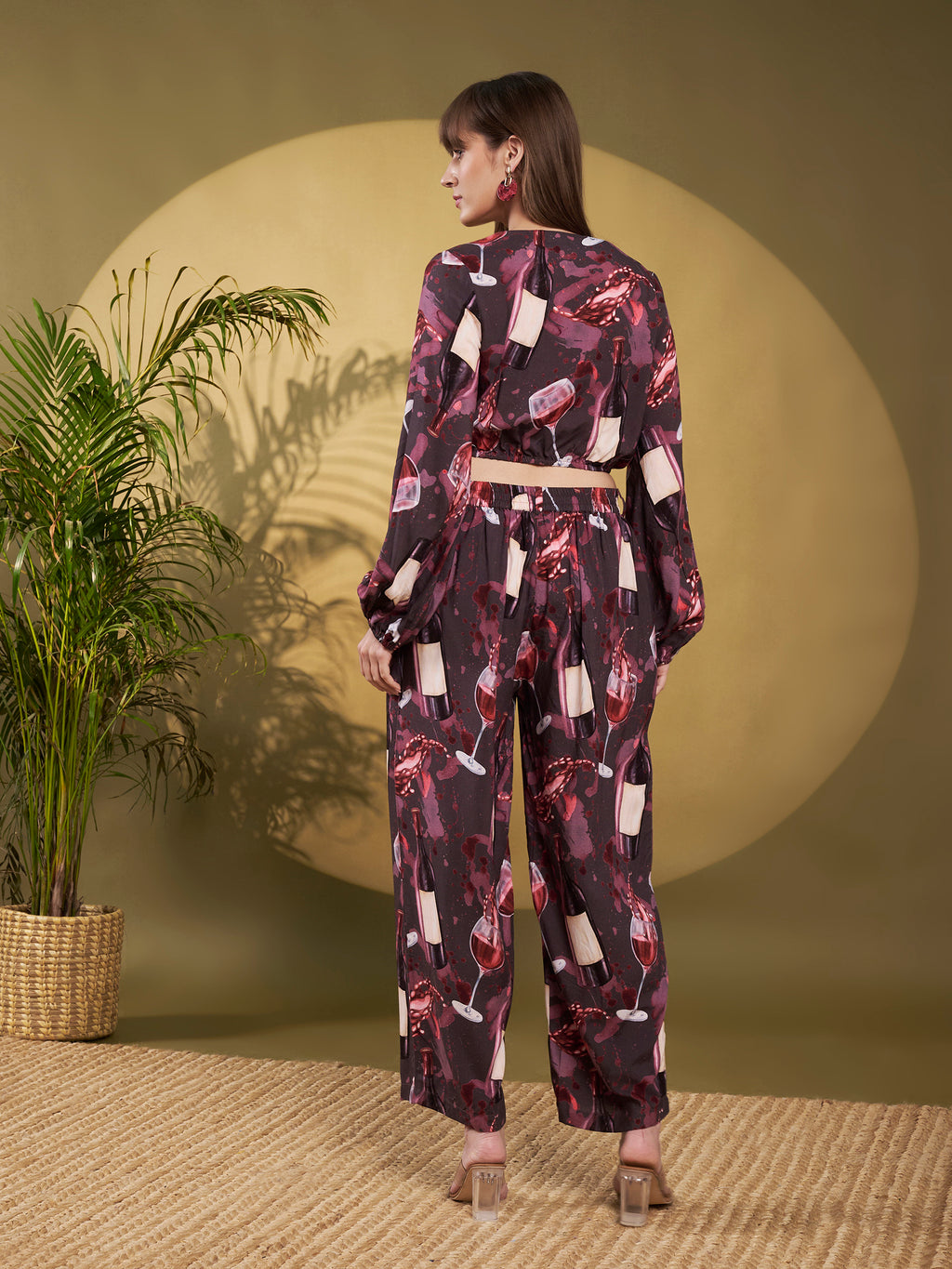 Wine Print Statement Co-Ord Set
