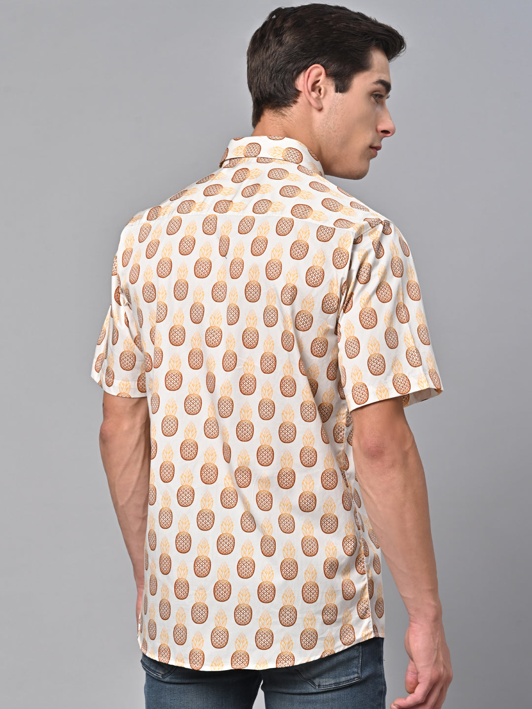 Valbone Men Printed Giza Cotton Casual Shirt