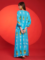 Turquoise Tropical Print Co-Ord Set