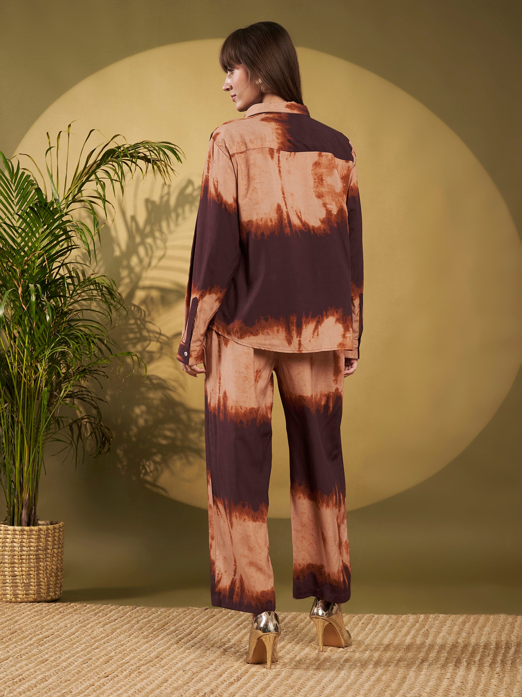 Brown Ombre Tie-Dye Co-Ord Set