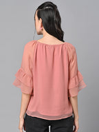 Peach Color Solid Top