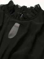 Black Solid  short Dress