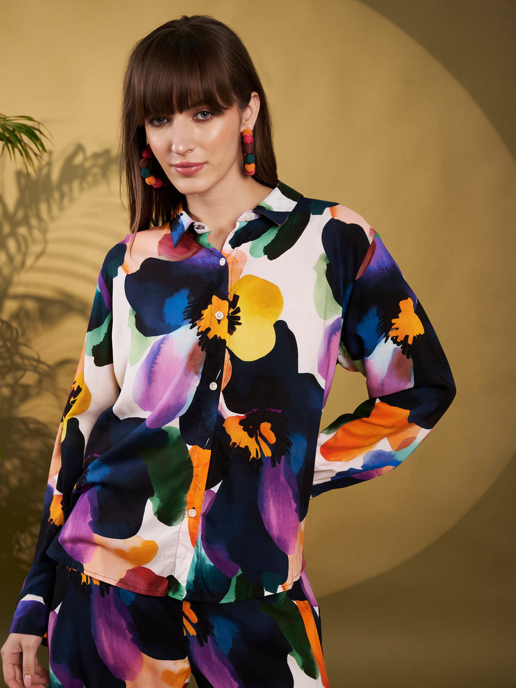 Multicolor Abstract Floral Co-Ord Set