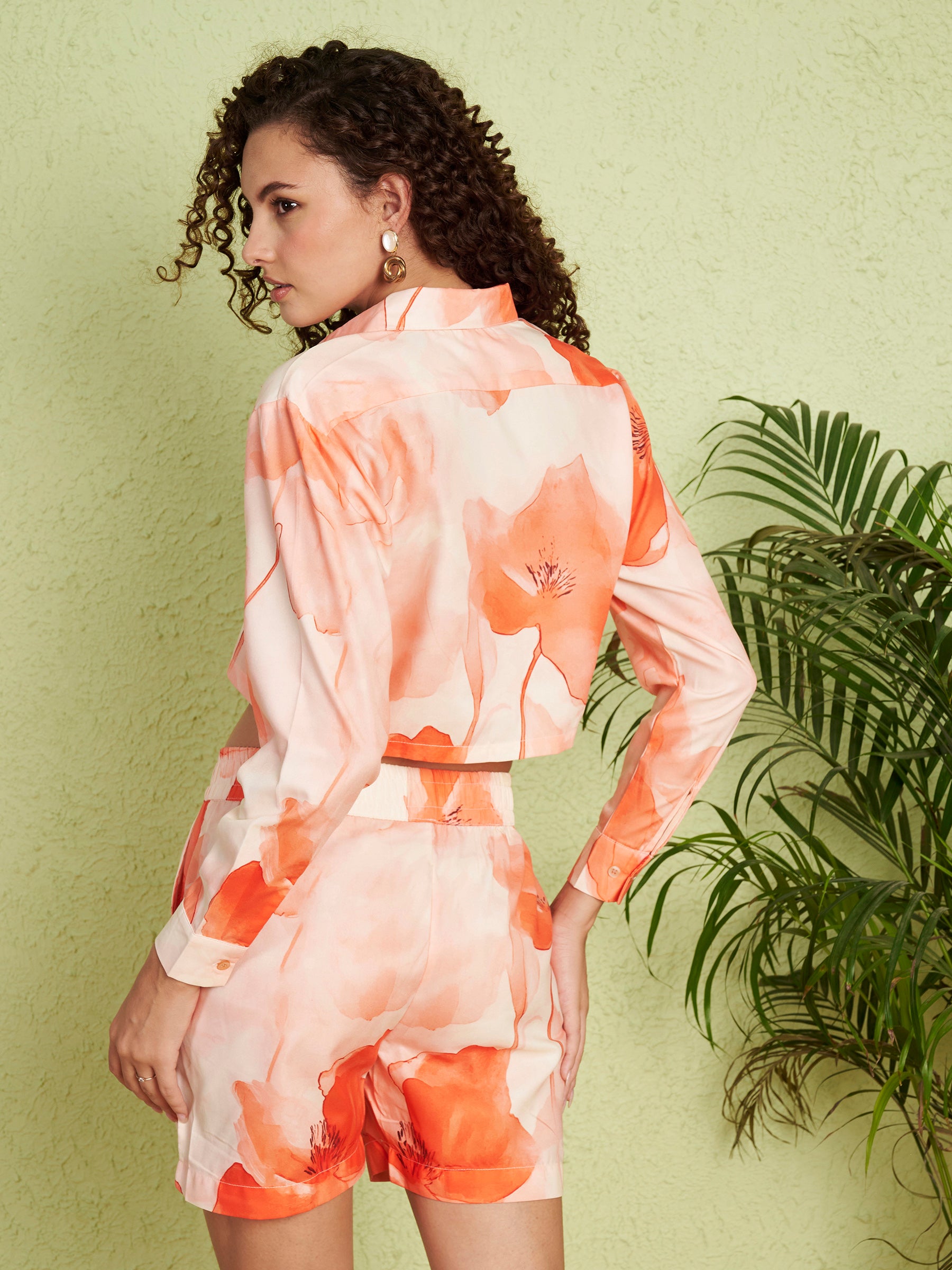 Women's Watercolor Floral Co-Ord Set