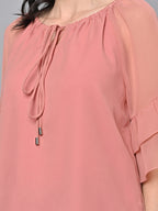 Peach Color Solid Top