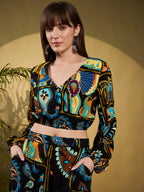 Black Bohemian Printed Co-Ord Set