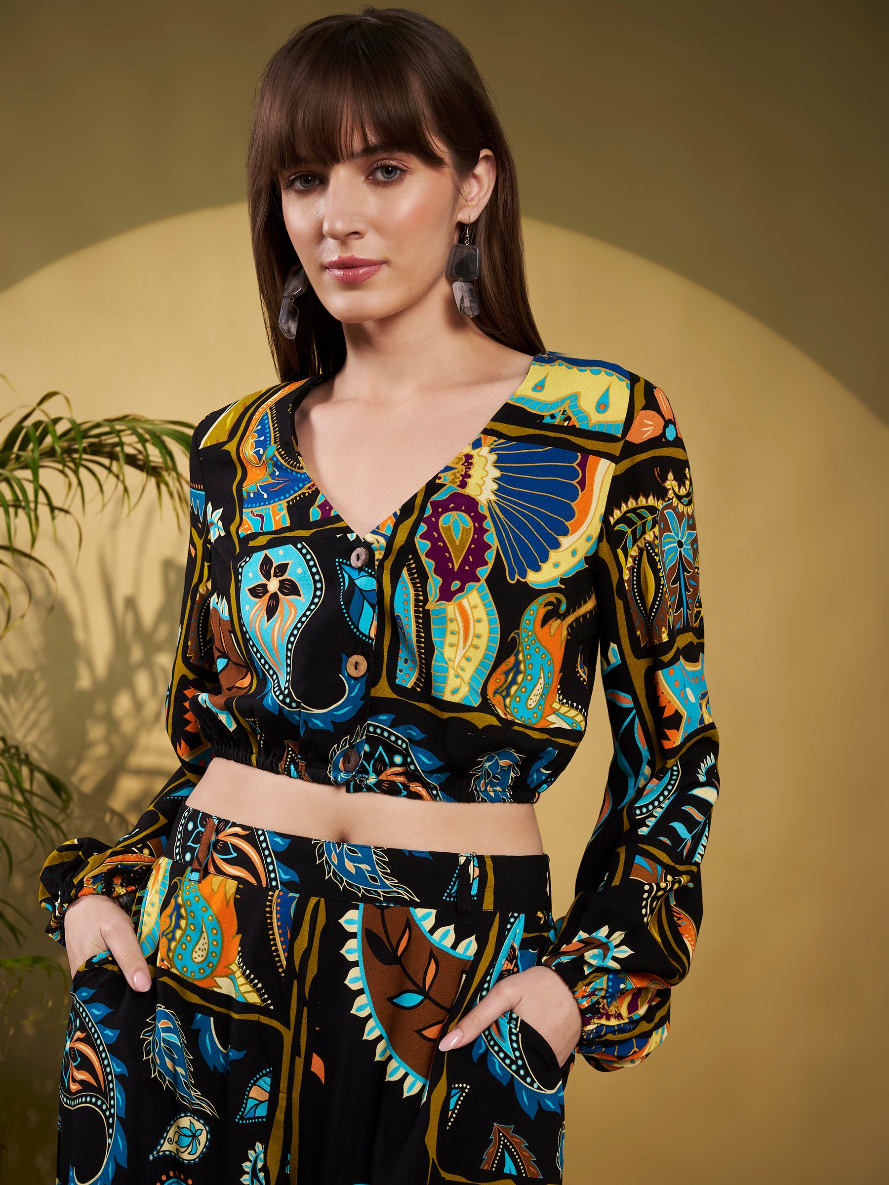 Black Bohemian Printed Co-Ord Set
