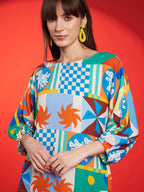 Multicolor Geometric Printed Co-Ord Set