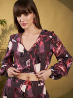Wine Print Statement Co-Ord Set