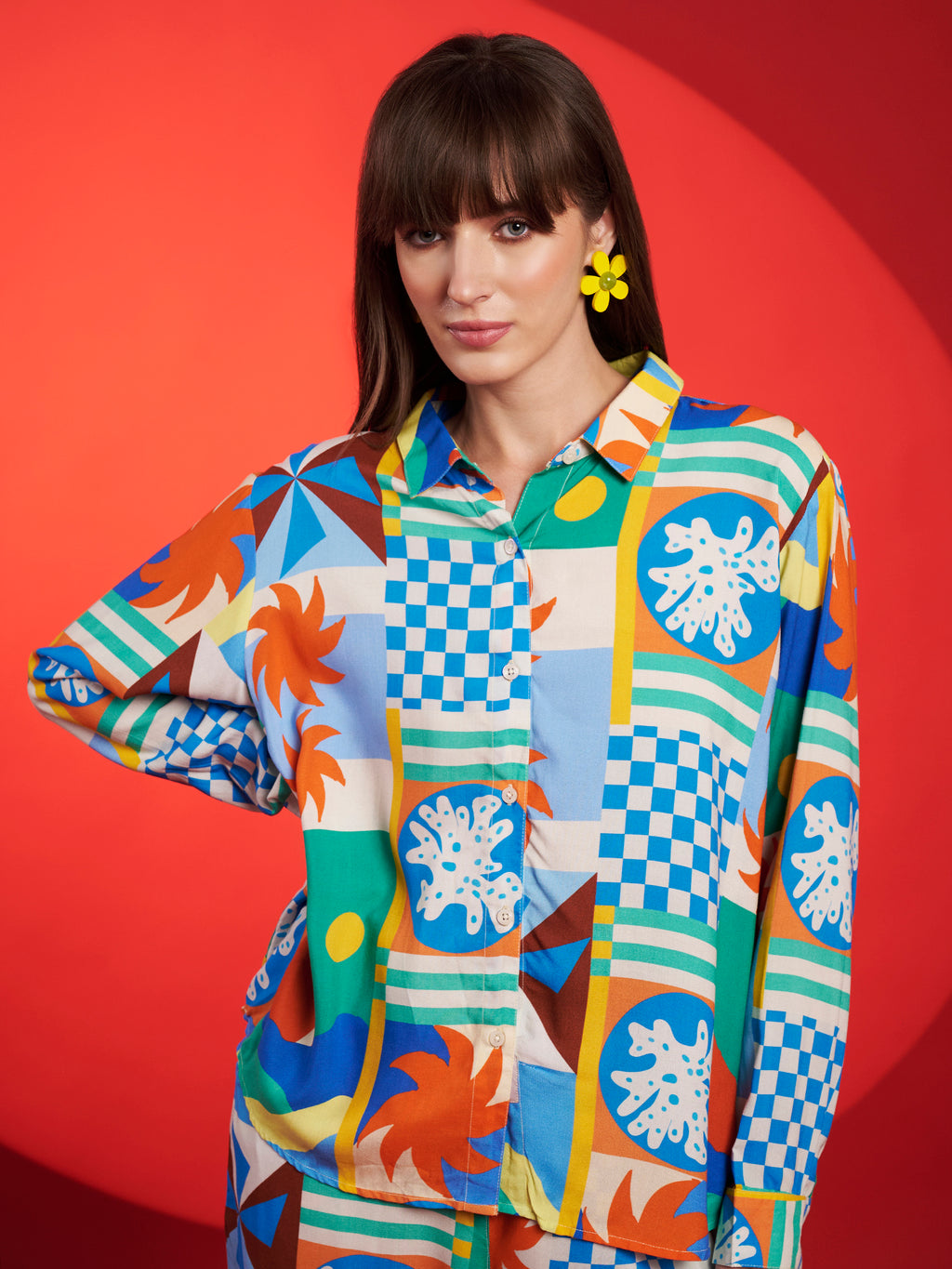 Multicolor Graphic Print Co-Ord Set