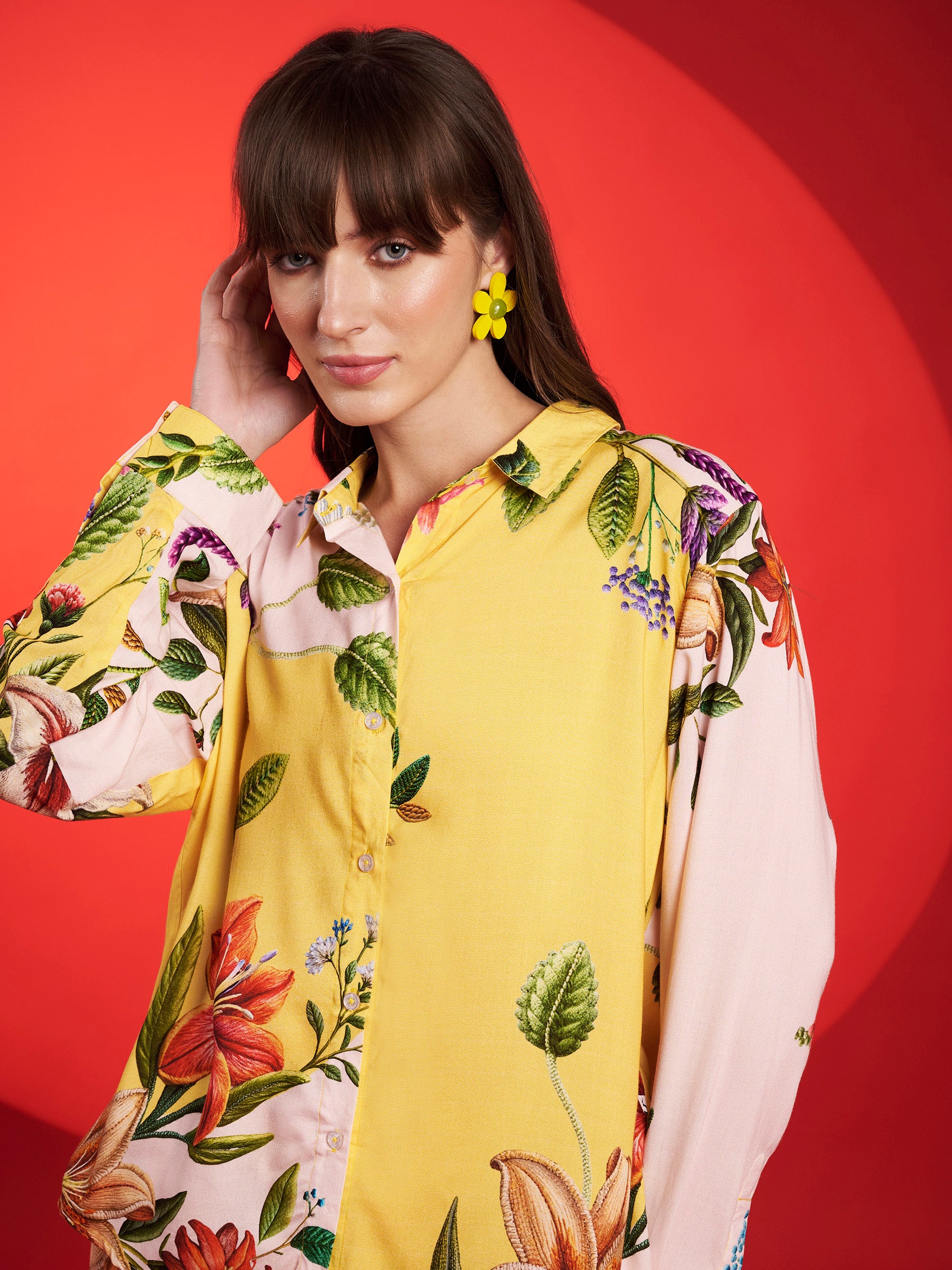 Yellow Floral Printed Co-Ord Set