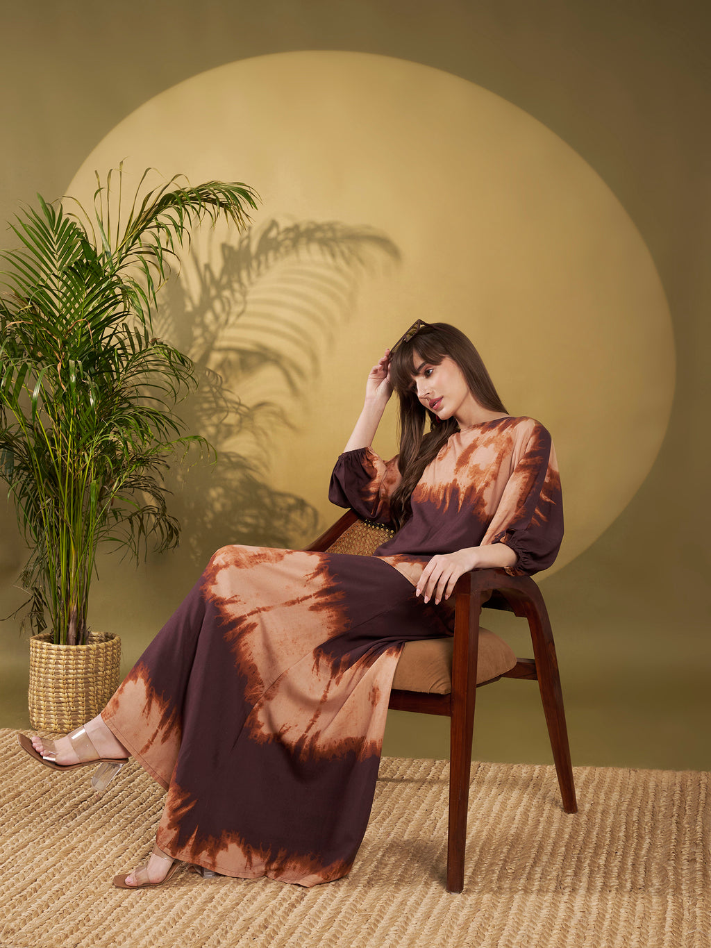 Mocha Tie-Dye Maxi Co-Ord Set