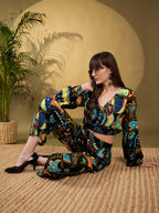 Black Bohemian Printed Co-Ord Set