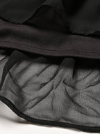 Black Solid  short Dress