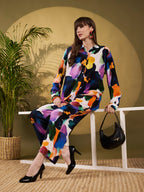 Multicolor Abstract Floral Co-Ord Set