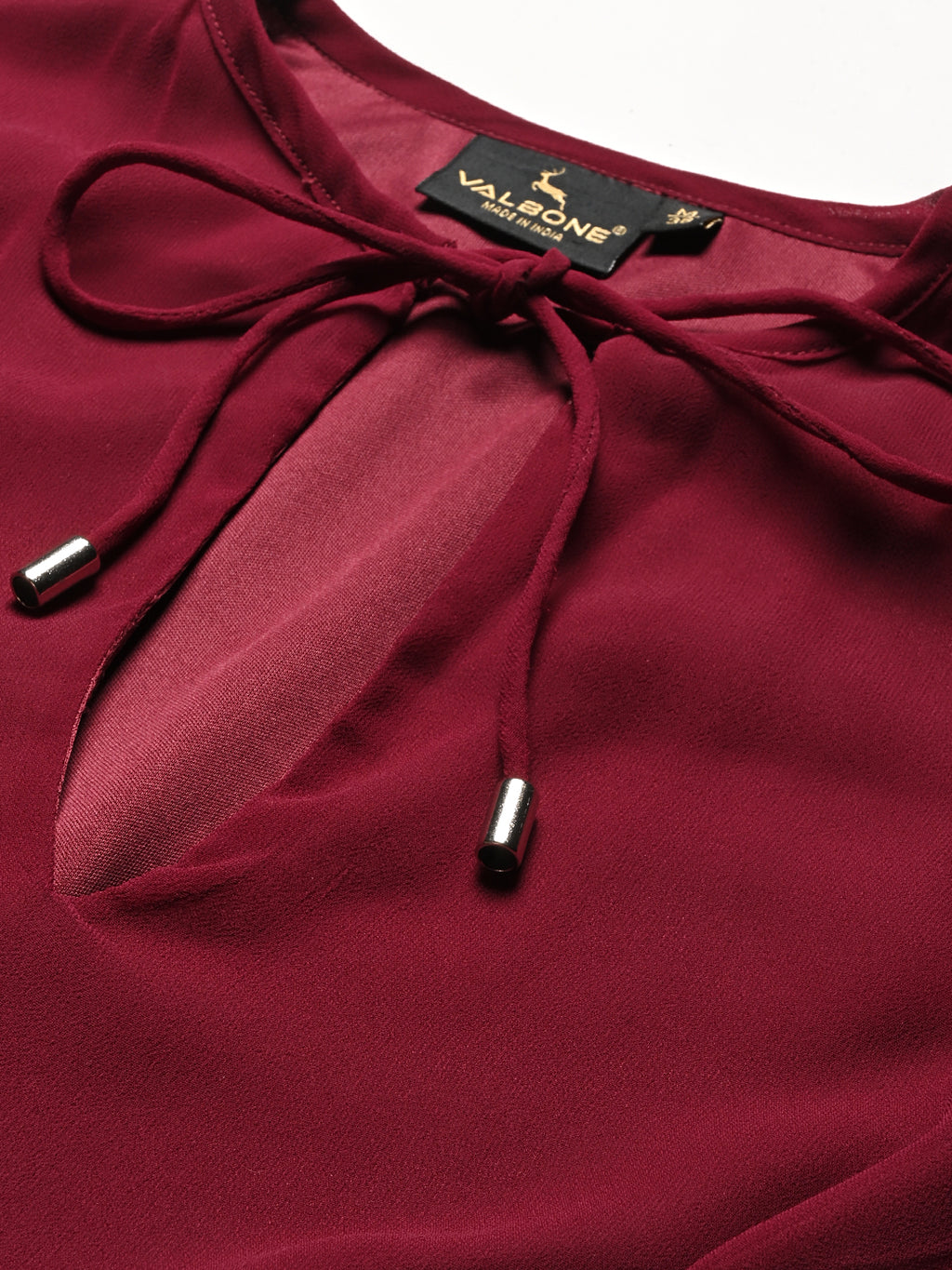 Red Solid Print Maxi Dress