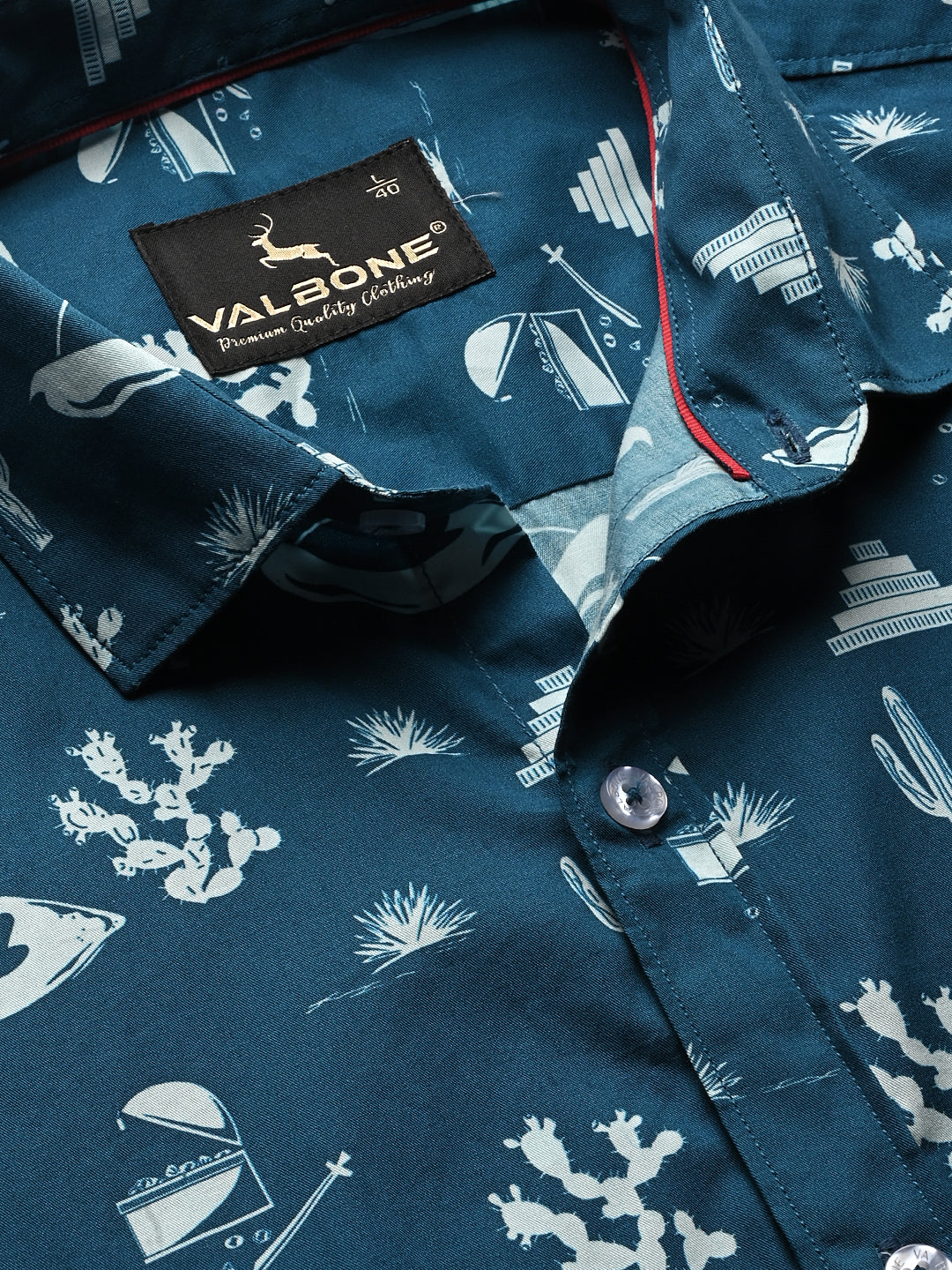 Valbone Men Printed Giza Cotton Casual Shirt