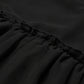 Valbone Women’s Black Georgette Solid Top With Short-Sleeves