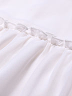 White Georgette Solid Top