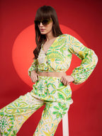 Lime Green Boho Printed Co-Ord Set