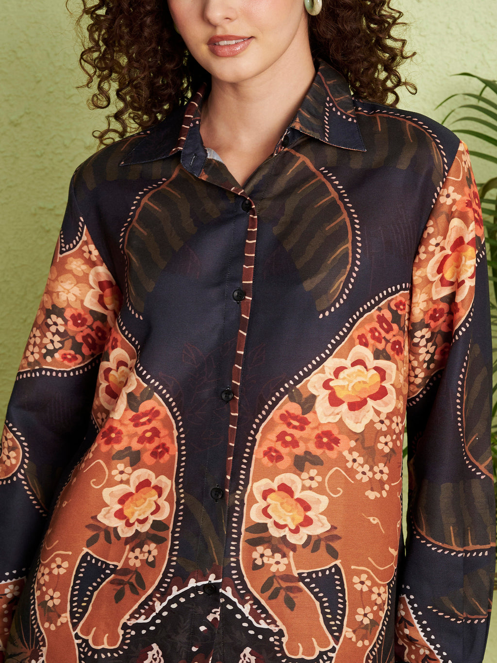 Women's Abstract Floral Print Co-Ord Set
