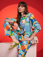 Multicolor Graphic Print Co-Ord Set