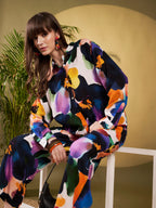 Multicolor Abstract Floral Co-Ord Set
