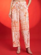 Peach Floral Kaftan Co-Ord Set