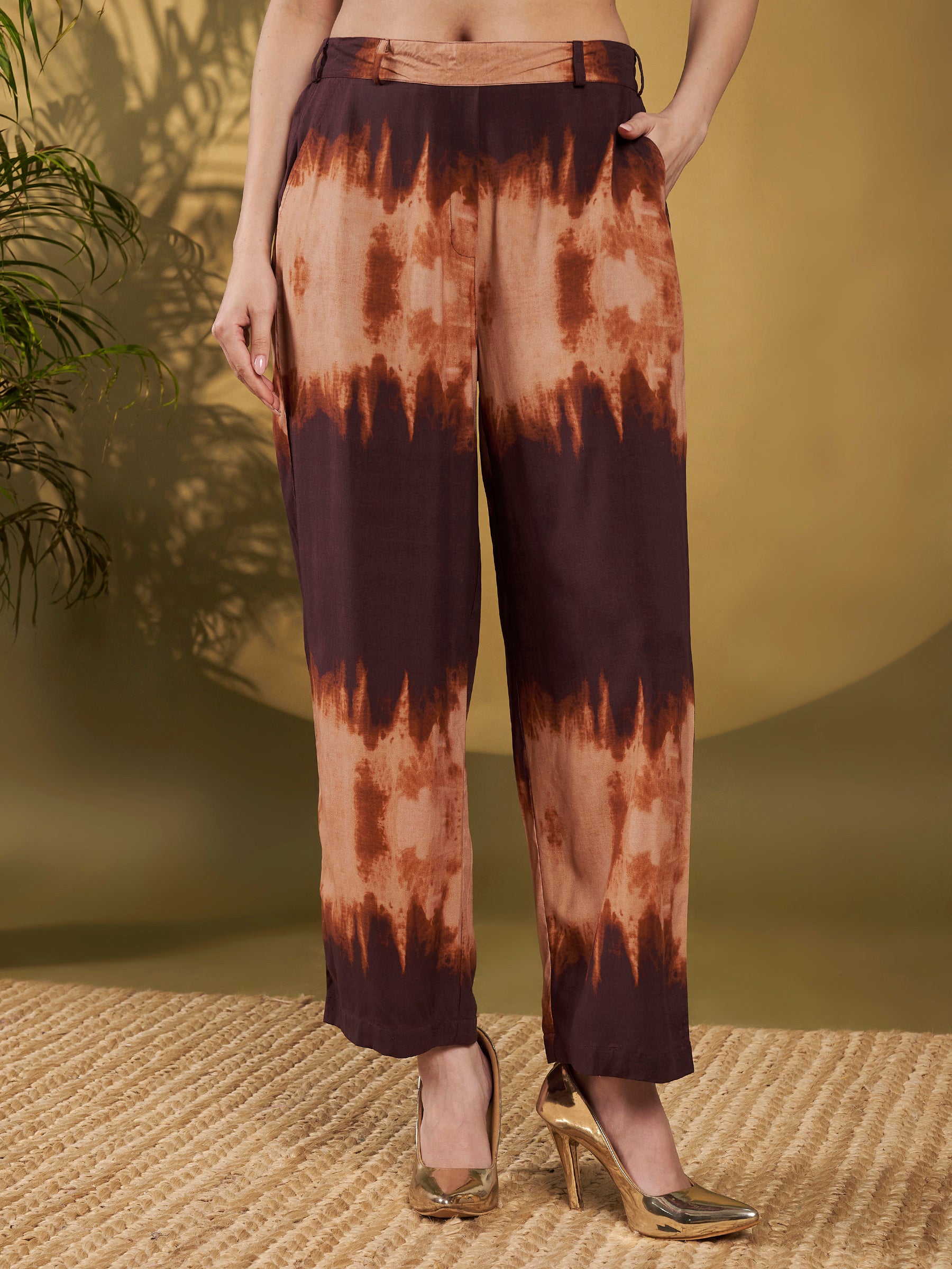 Brown Ombre Tie-Dye Co-Ord Set