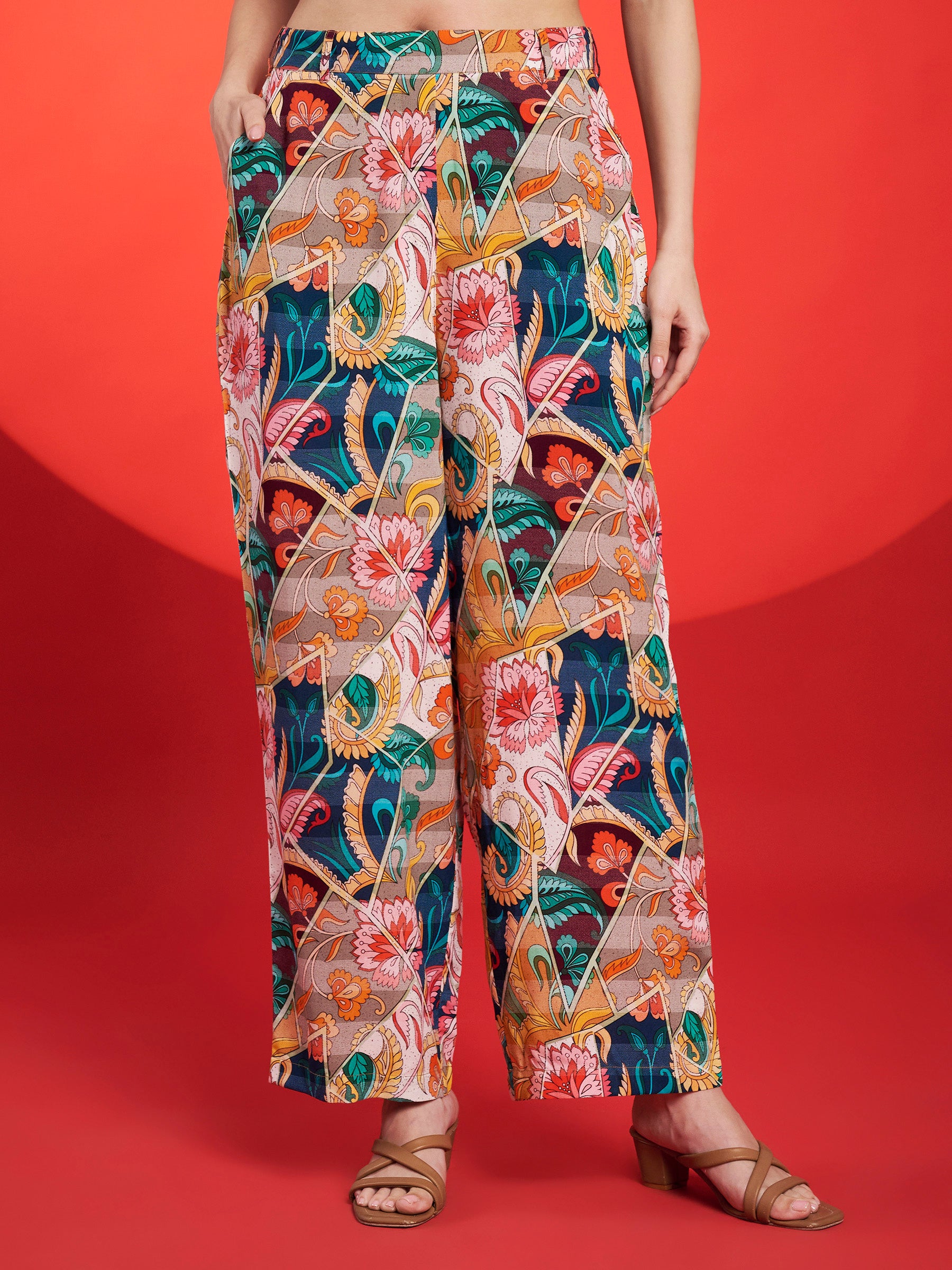 Multicolor Boho Kaftan Co-Ord Set