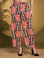 Red & Black Geometric Printed Co-Ord Set