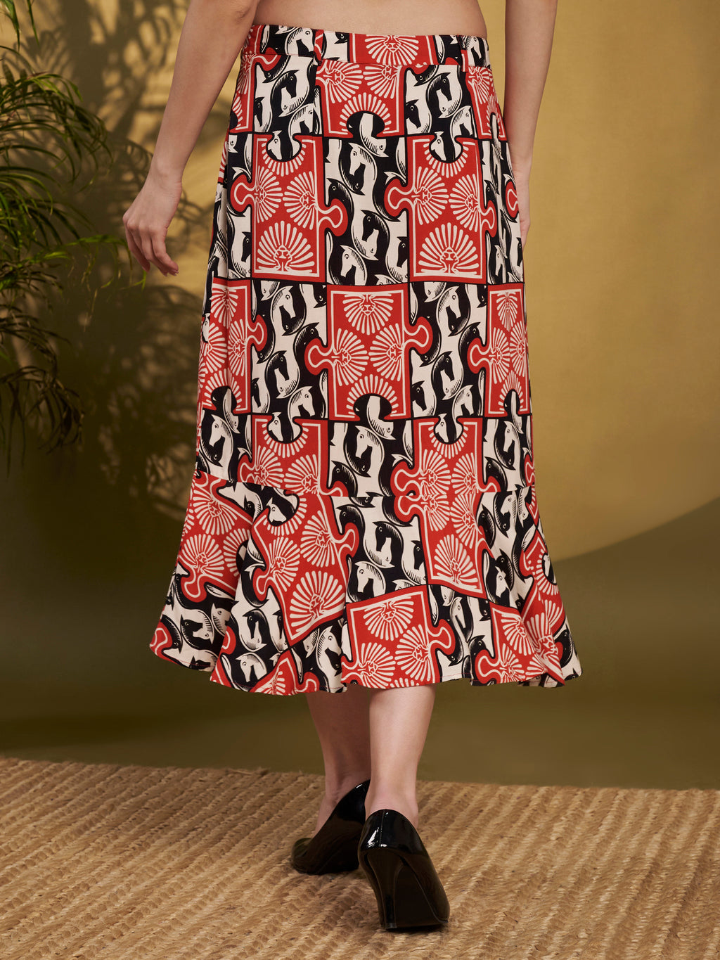 Red & Black Statement Ruffle Co-Ord Set