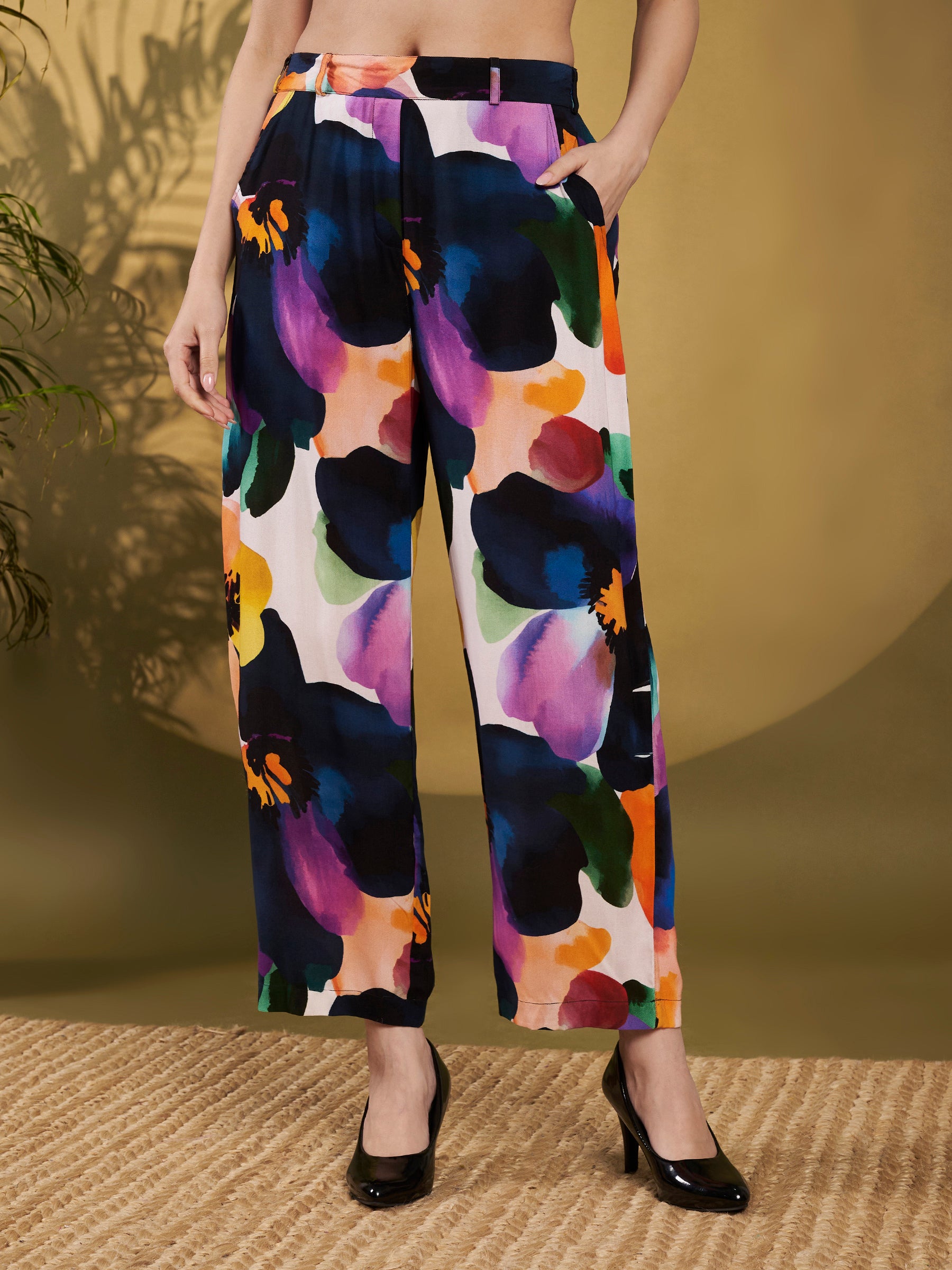 Multicolor Abstract Floral Co-Ord Set