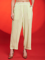 Lime Green Striped Co-Ord Set