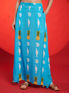 Turquoise Tropical Print Co-Ord Set