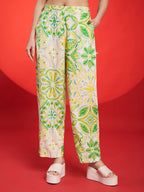 Lime Green Boho Printed Co-Ord Set