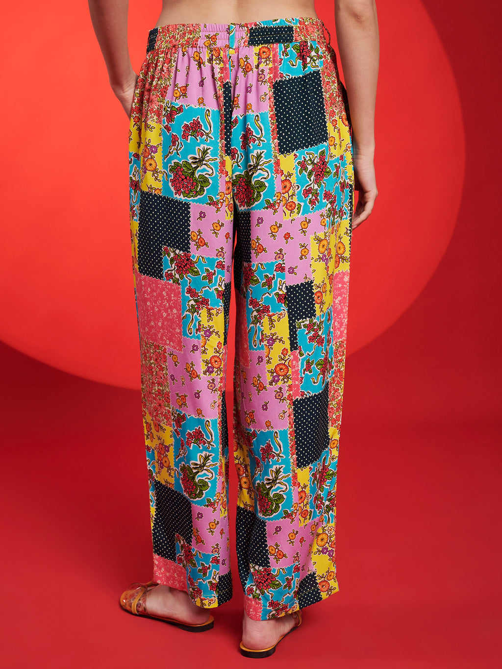 Multicolor Patchwork Printed Co-Ord Set
