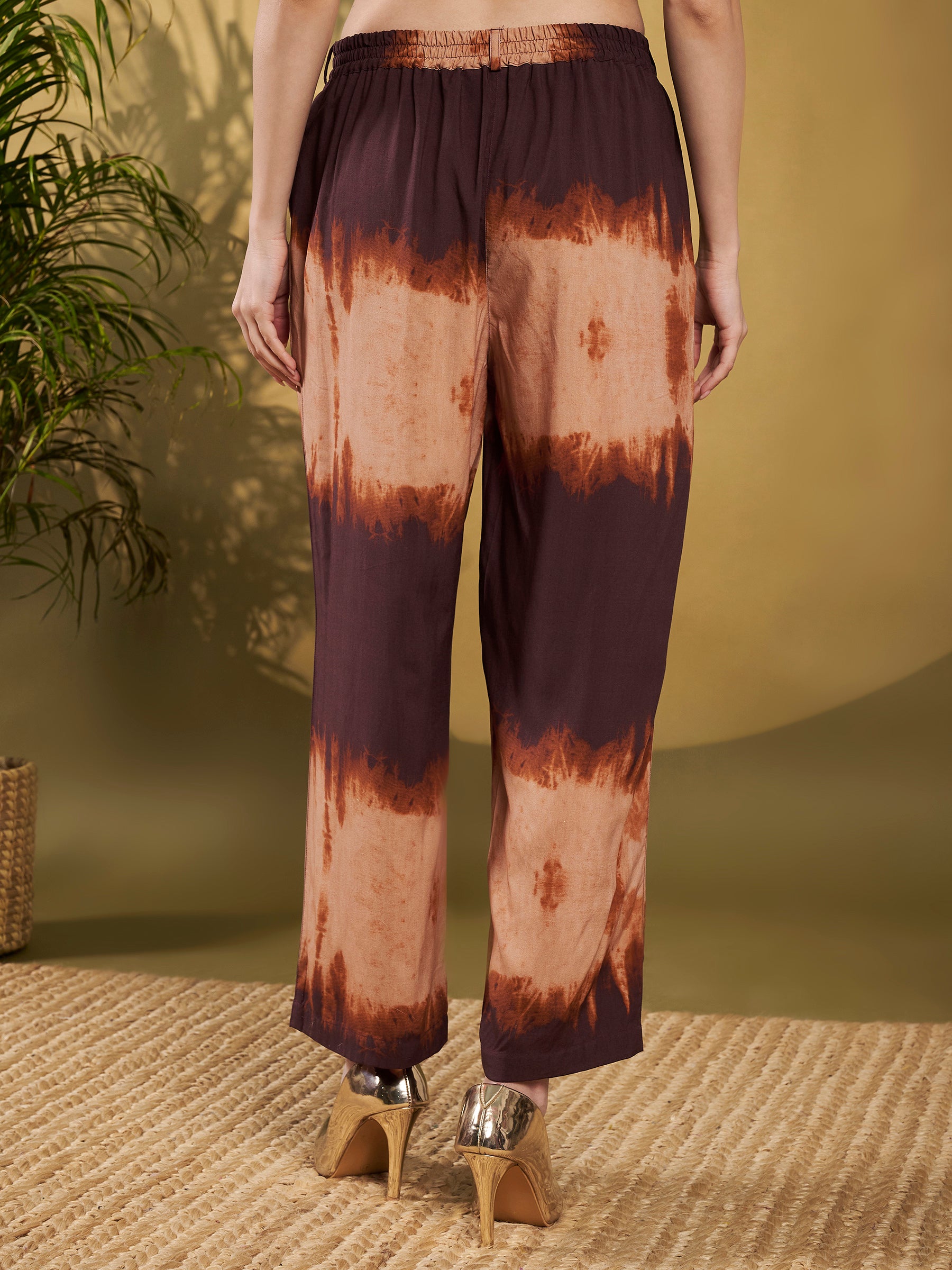 Brown Ombre Tie-Dye Co-Ord Set