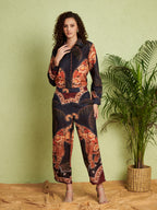 Women's Abstract Floral Print Co-Ord Set
