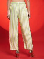 Lime Green Striped Co-Ord Set