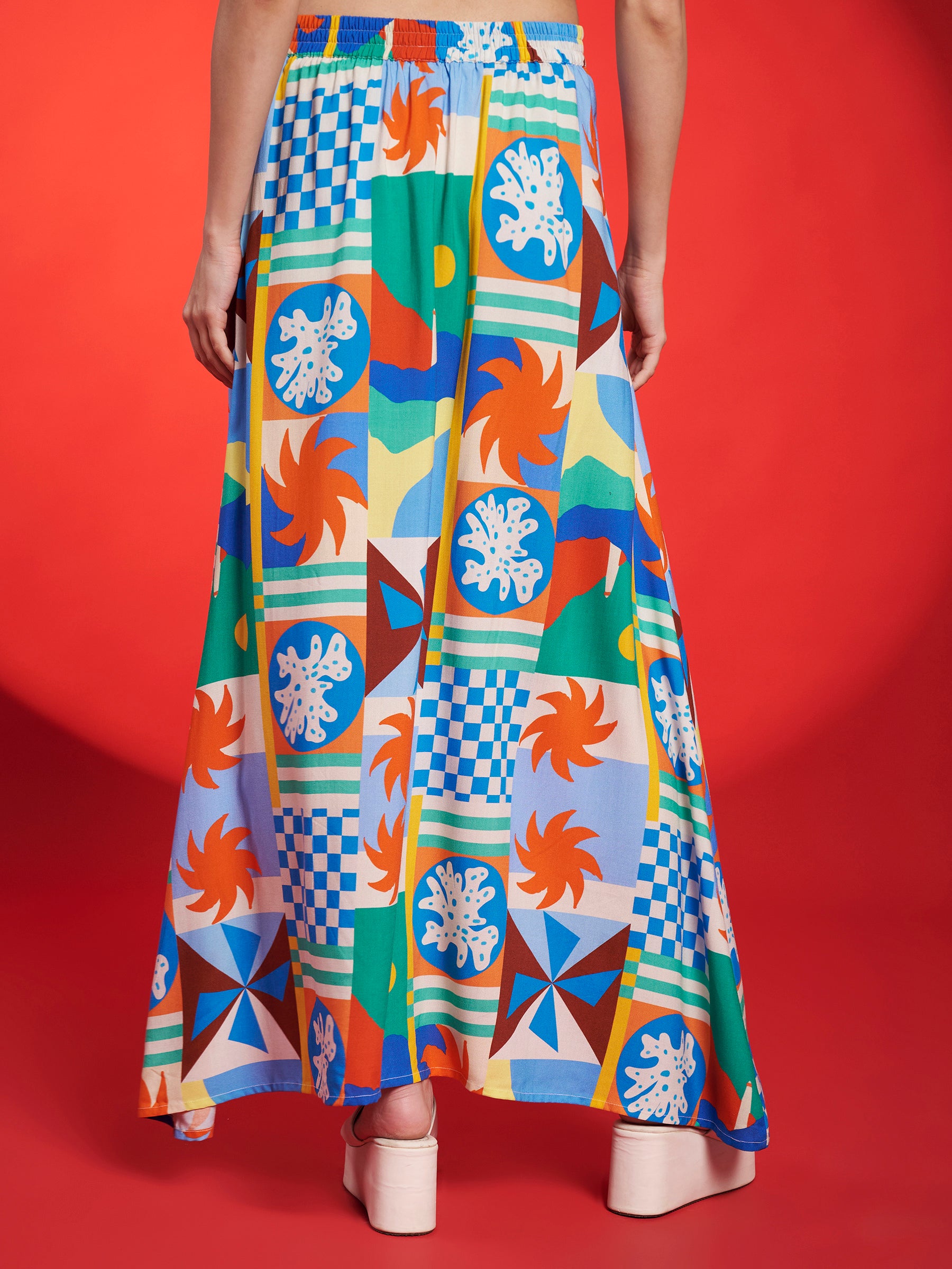 Multicolor Geometric Printed Co-Ord Set