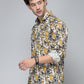 Valbone Men's Abstract Printed Giza Cotton Casual Shirt