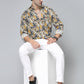 Valbone Men's Abstract Printed Giza Cotton Casual Shirt