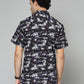 Valbone Men's Abstract Printed Giza Cotton Casual Shirt