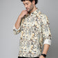 Valbone Men's Floral Printed Giza Cotton Casual Shirt